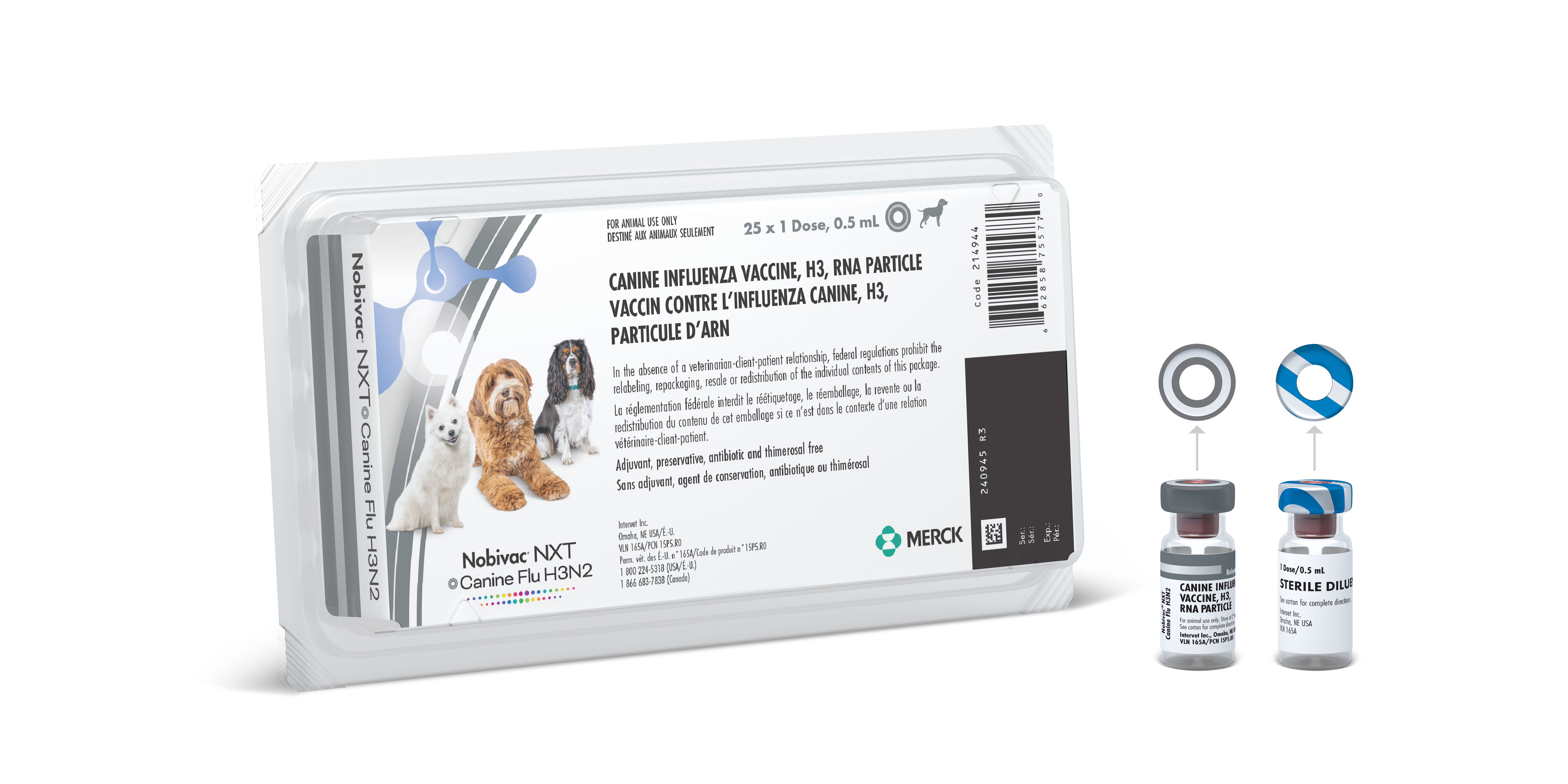 (うなぎイヌ)CHAINREACTION とK16２つ Nobivac® NXT Canine Flu H3N2 - Merck Animal Health USA