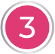 Number 3 inside a hot pink circle