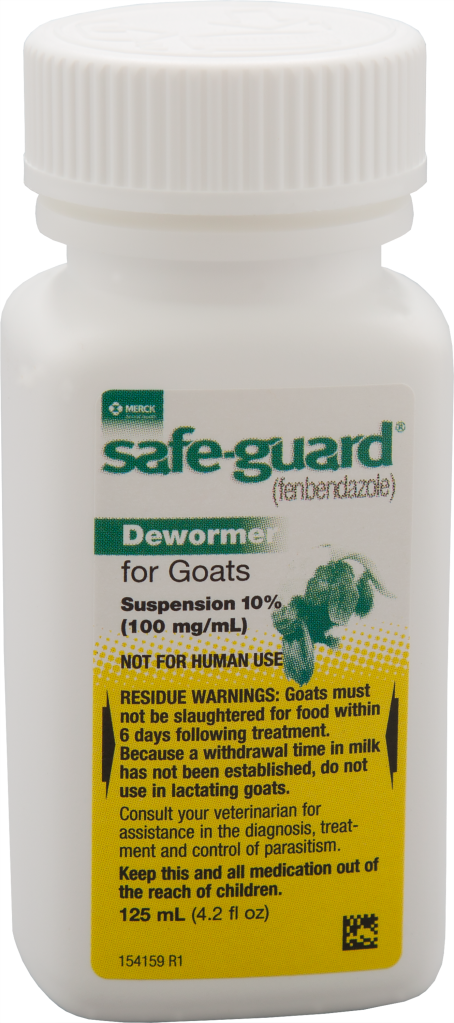 125 mL bottle of Safe-Guard Goat Suspension