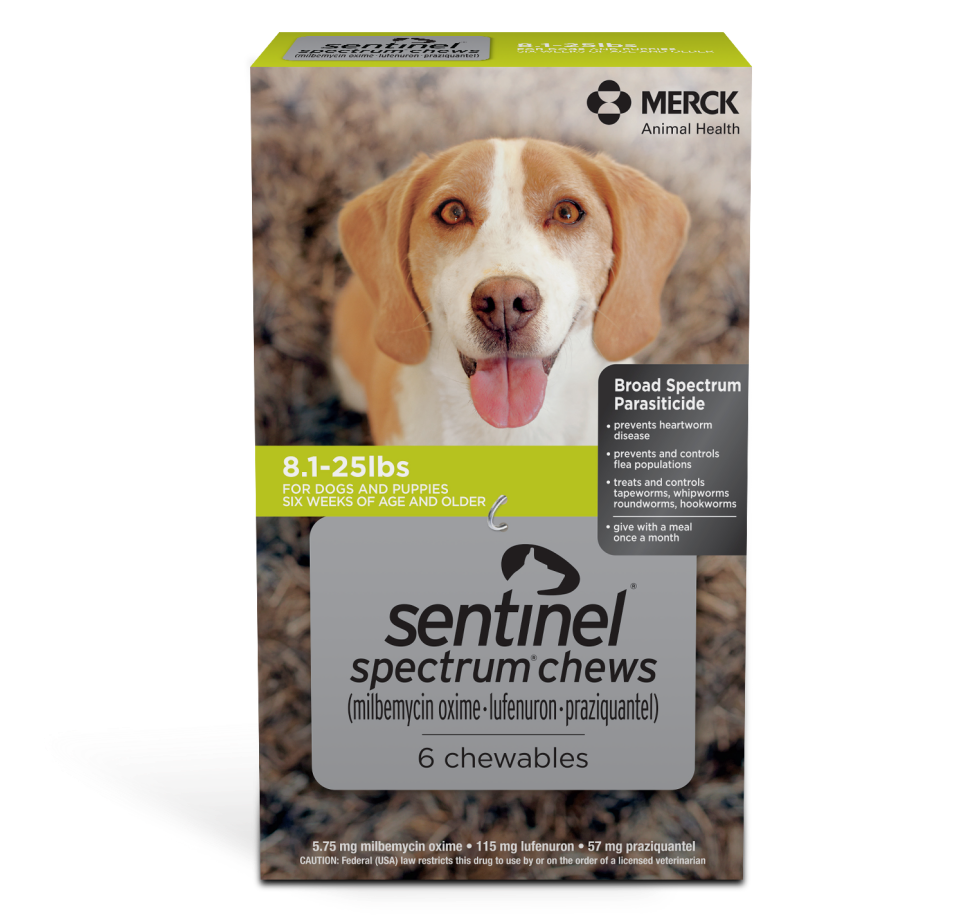 Sentinel spectrum chews box