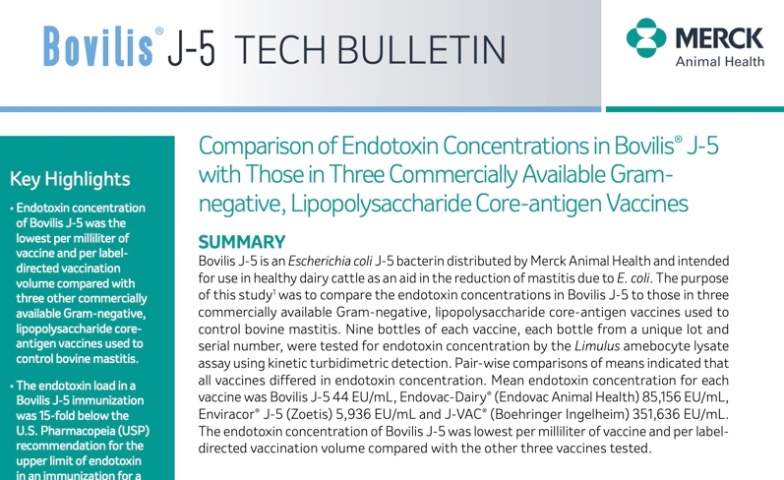 Bovilis J-5 Technical Bulletin
