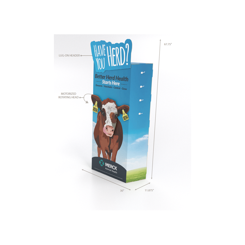 Mertle the Spokescow Better Calf Health Full Motion Display | Merck Animal  Health USA