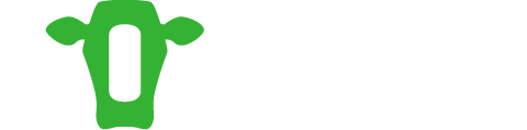 bovilis logo with green cow replacing 'o'