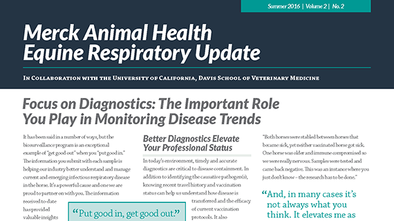 Merck Animal Health Equine Respiratory Update Summer 2016
