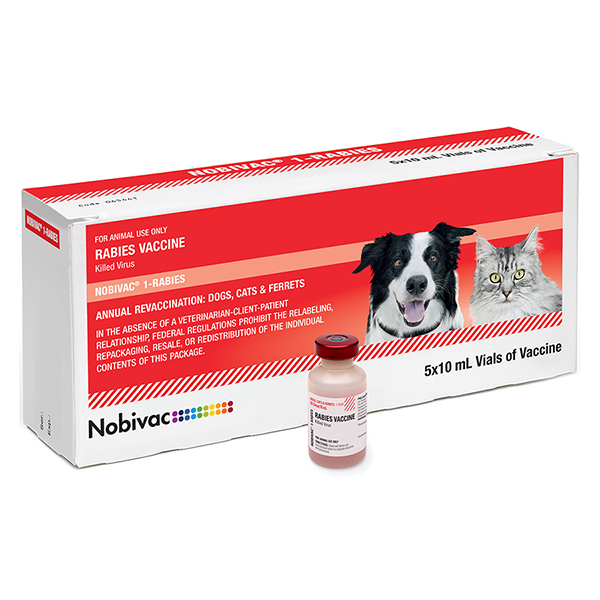 Nobivac® 1-Rabies, Rabies vaccine for dogs and cats