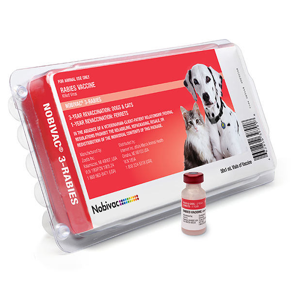 Nobivac® 3-Rabies Rabies vaccine for dogs and cats