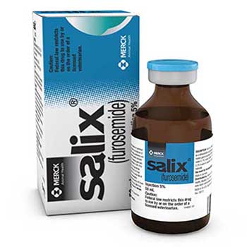 Salix furosemide injectable product vial and package for companion animals