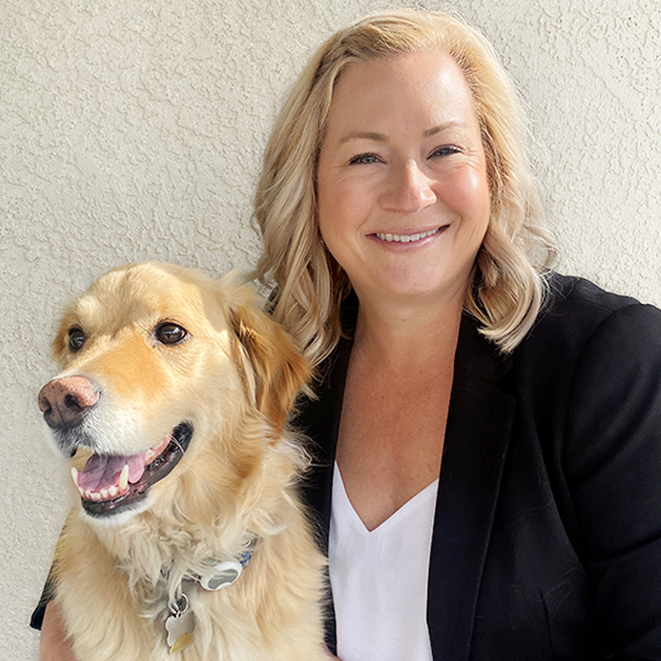 Dr. Blythe Jurewicz with her furry best friend