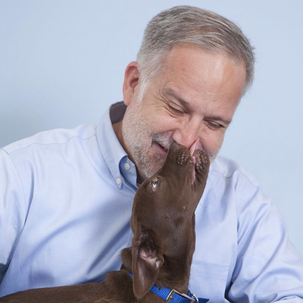 Dr. Robert Duquette and furry friend