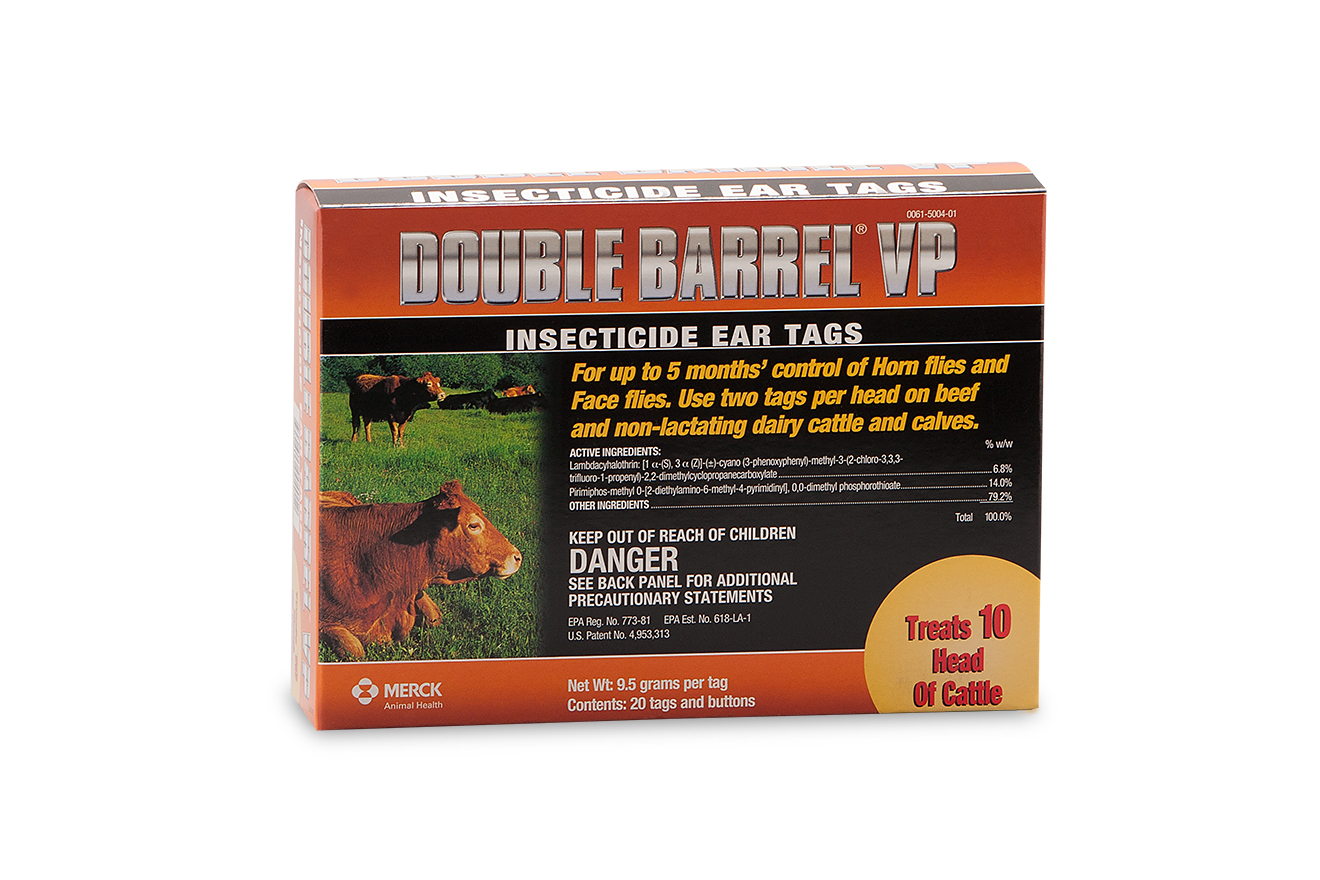 DOUBLE BARREL® VP INSECTICIDE EAR TAGS for Beef and Dairy Cattle