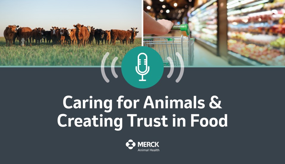 Graphic for the podcast Caring for Animals & Creating Trust in Food