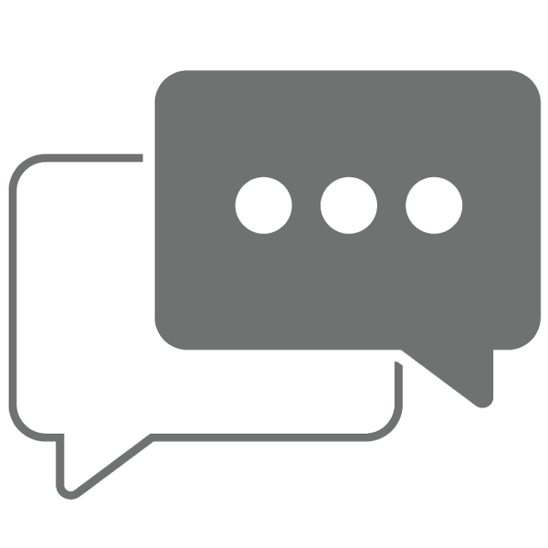 Messaging icon gray
