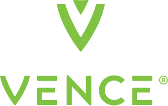 Vence green logo with text