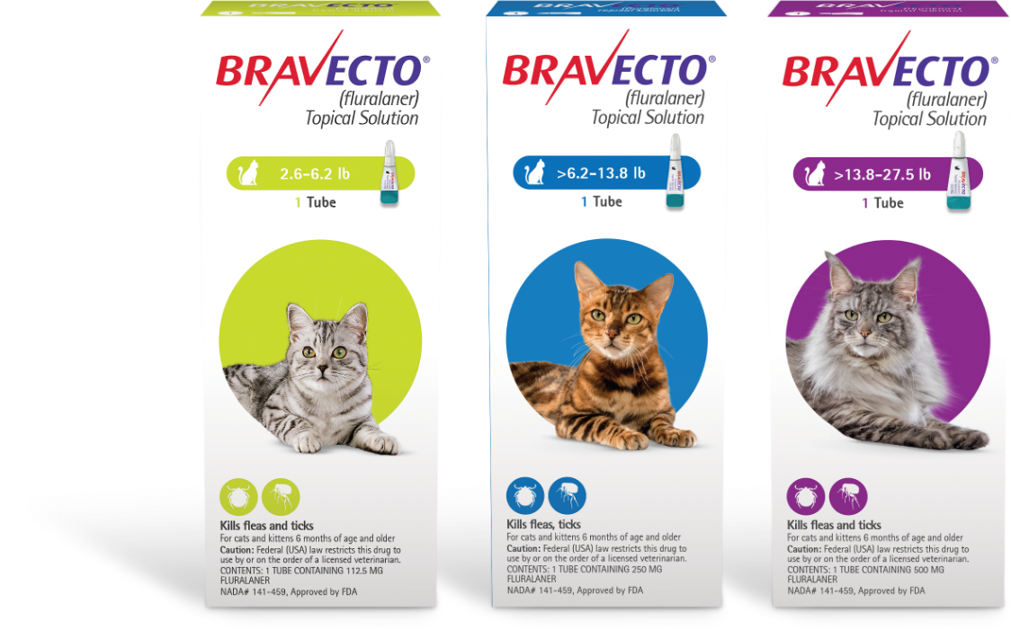 BRAVECTO® (fluralaner) Topical Solution for Cats
